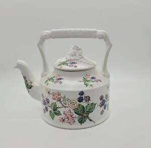 Vintage Arthur Wood Teapot with Blackberry Bushes Design Made In England